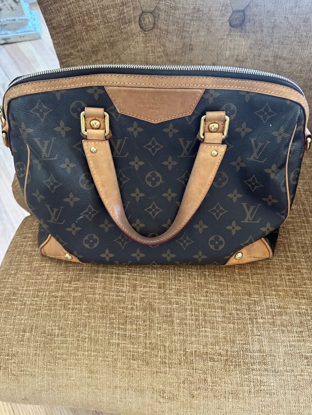 Louis Vuitton Monogram Canvas Top Handle Tote - Brown & Tan - Picture 4 of 16